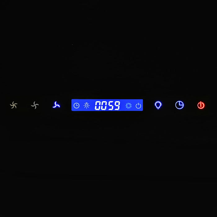 Cappa Aspirante a Muro Acciaio Inox 756 m³/h 60 cm Nera 50703