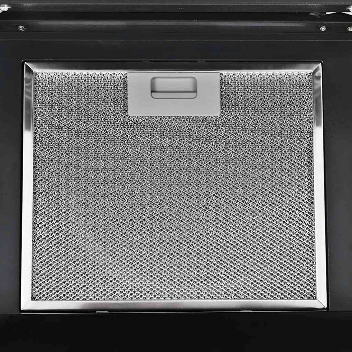 Cappa Aspirante a Muro Acciaio Inox 756 mÂ³/h 60 cm Nera