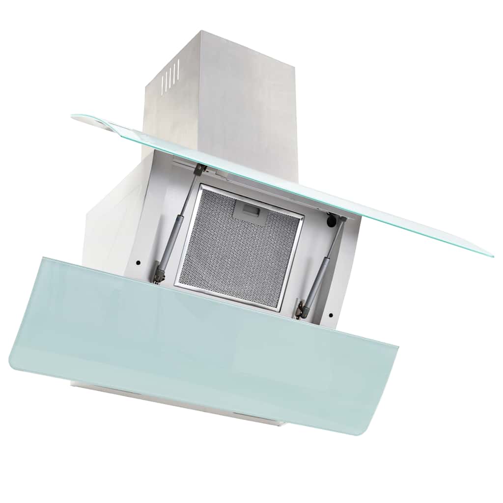 Cappa Aspirante a Muro Acciaio Inox 756 m³/h 90 cm Bianca 50704