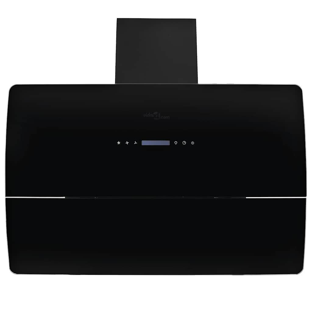 Cappa Aspirante a Muro Acciaio Inox 756 m³/h 90 cm Nera 50705