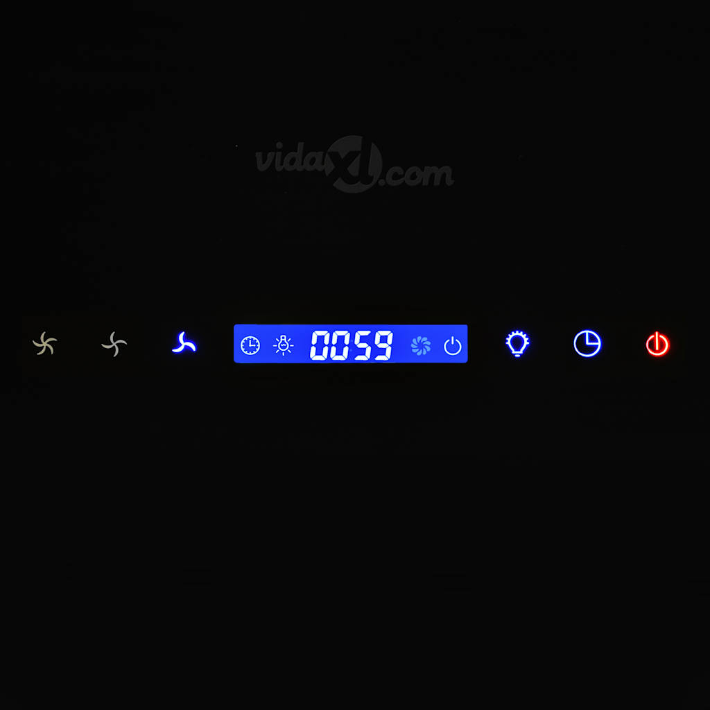 Cappa Aspirante a Muro Acciaio Inox 756 m³/h 90 cm Nera 50705