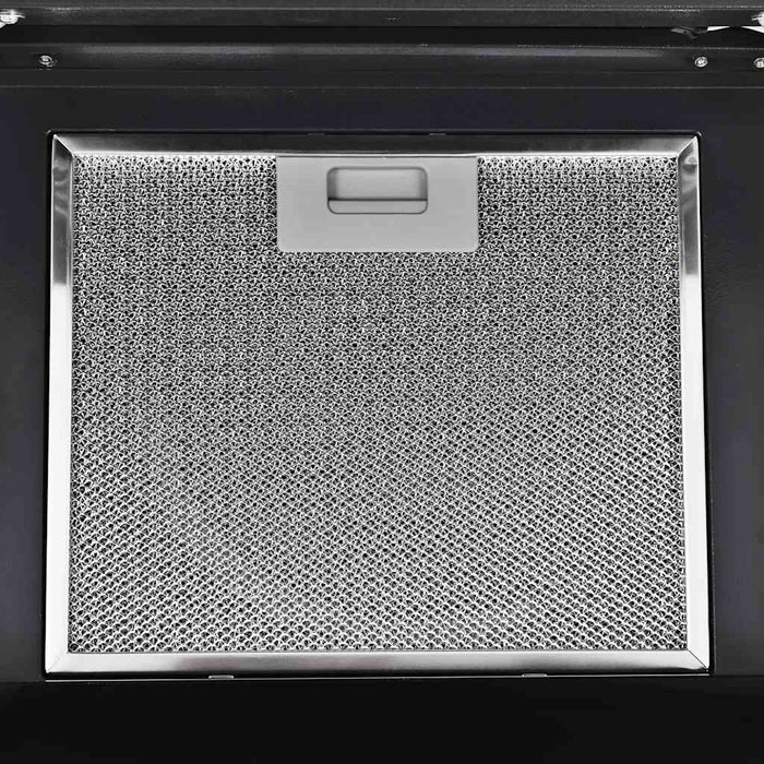 Cappa Aspirante a Muro Acciaio Inox 756 m³/h 90 cm Nera 50705