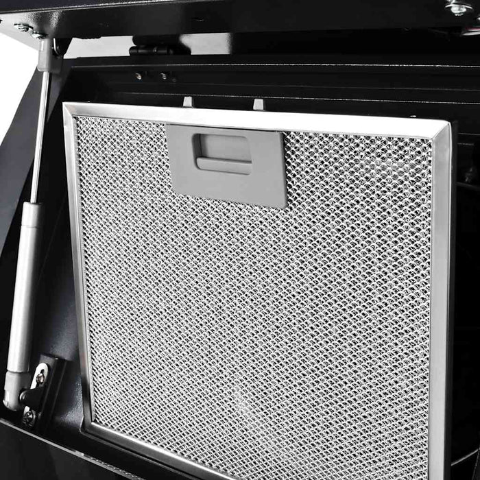 Cappa Aspirante a Muro Acciaio Inox 756 m³/h 90 cm Nera 50705