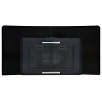 Cappa Aspirante a Muro Acciaio Inox 756 m³/h 90 cm Nera 50706