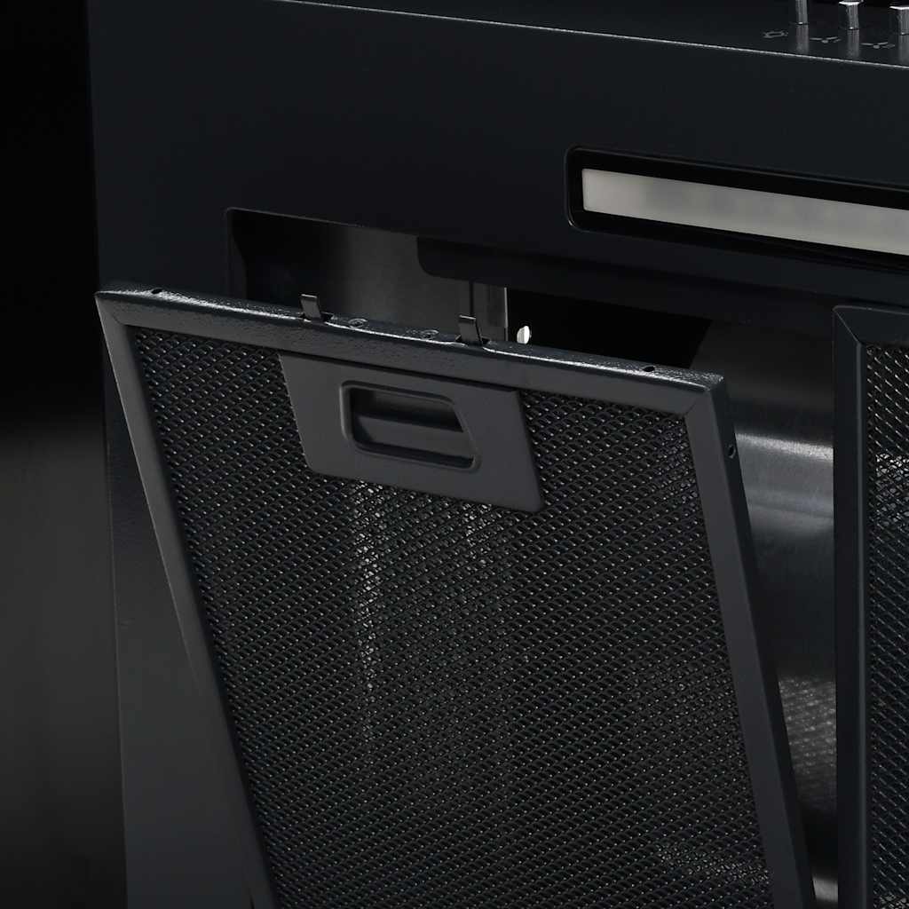 Cappa Aspirante a Muro Acciaio Inox 756 mÂ³/h 90 cm Nera