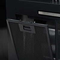 Cappa Aspirante a Muro Acciaio Inox 756 mÂ³/h 90 cm Nera