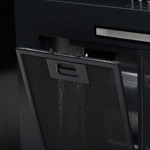 Cappa Aspirante a Muro Acciaio Inox 756 mÂ³/h 90 cm Nera