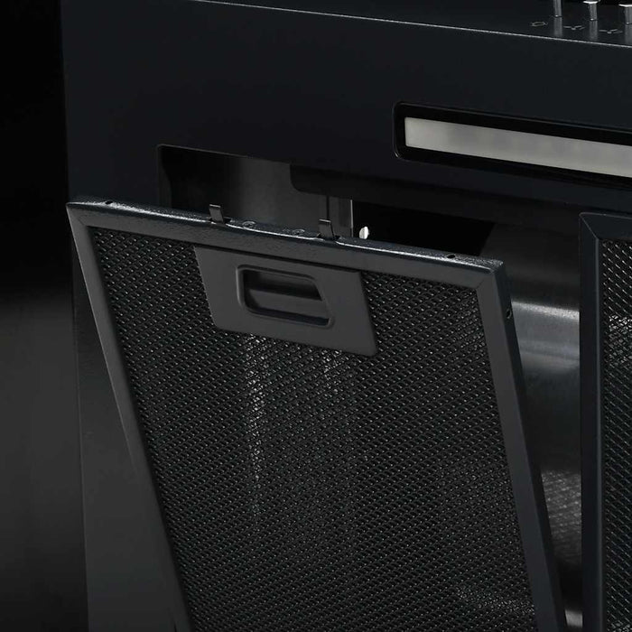 Cappa Aspirante a Muro Acciaio Inox 756 m³/h 90 cm Nera 50706