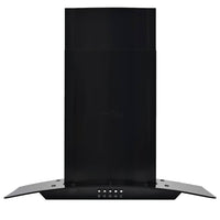 Cappa Aspirante a Muro Acciaio Inox 756 m³/h 60 cm Nera 50707