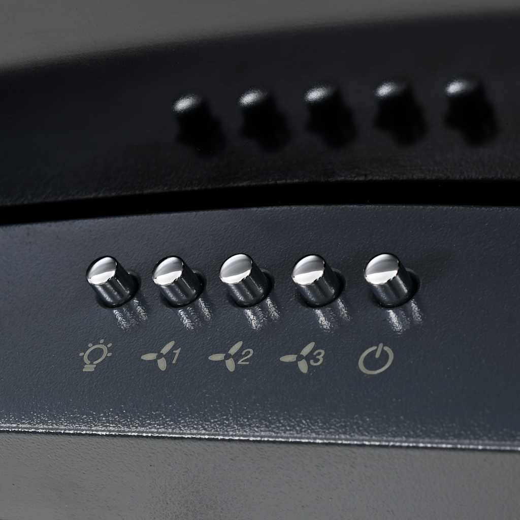 Cappa Aspirante a Muro Acciaio Inox 756 mÂ³/h 60 cm Nera cod mxl 12926