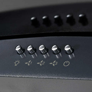 Cappa Aspirante a Muro Acciaio Inox 756 m³/h 60 cm Nera 50707