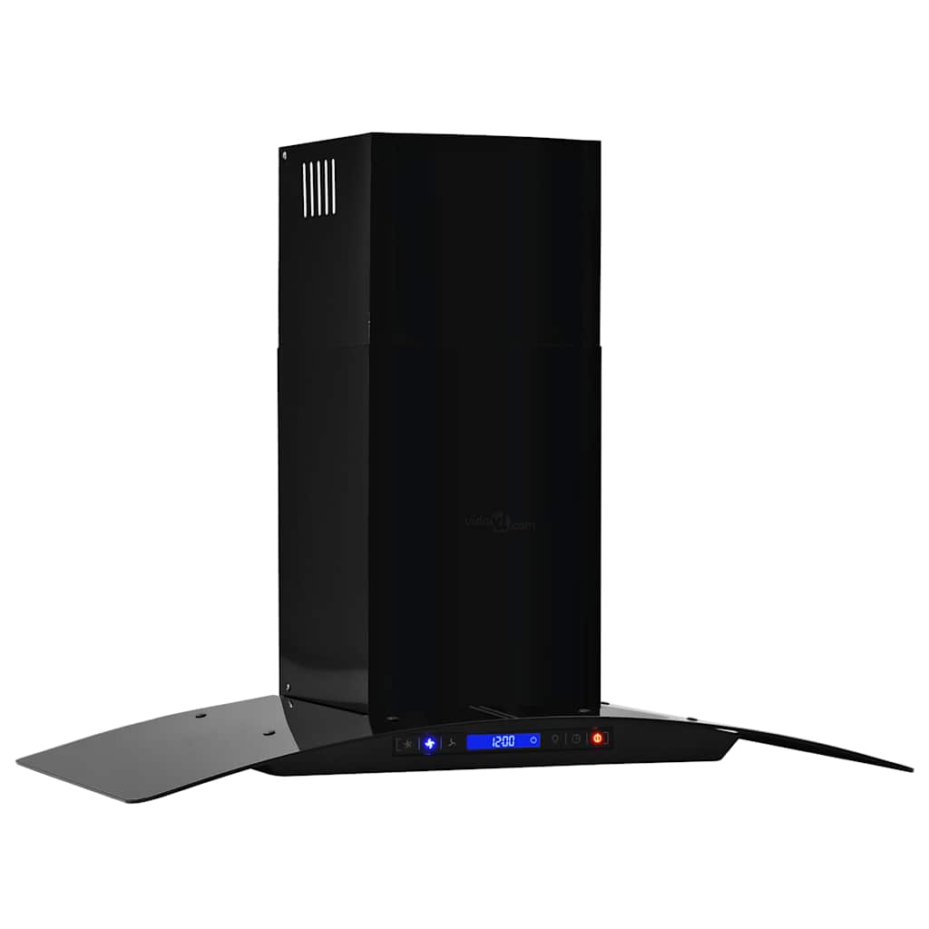 Cappa Aspirante a Muro Acciaio Inox 756 m³/h 90 cm Nera 50708