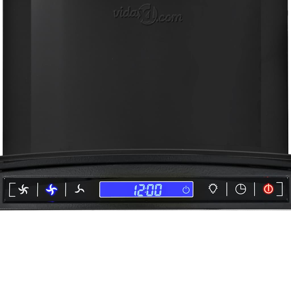 Cappa Aspirante a Muro Acciaio Inox 756 mÂ³/h 90 cm Nera cod mxl 15043