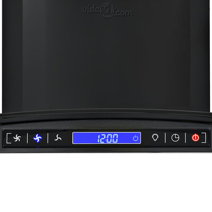 Cappa Aspirante a Muro Acciaio Inox 756 m³/h 90 cm Nera 50708