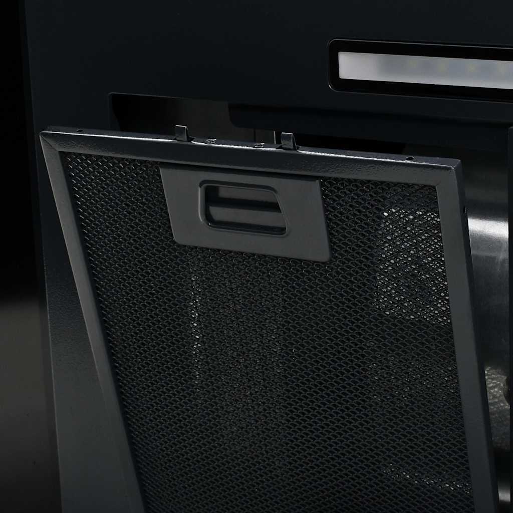 Cappa Aspirante a Muro Acciaio Inox 756 m³/h 90 cm Nera 50708