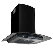 Cappa Aspirante a Muro Acciaio Inox 756 mÂ³/h 60 cm Nera cod mxl 6818