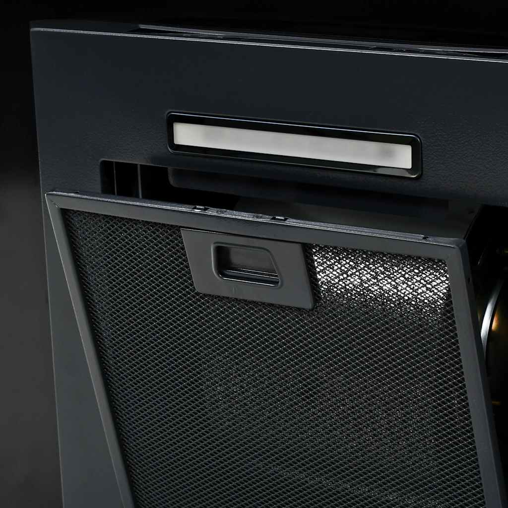 Cappa Aspirante a Muro Acciaio Inox 756 mÂ³/h 60 cm Nera cod mxl 6818