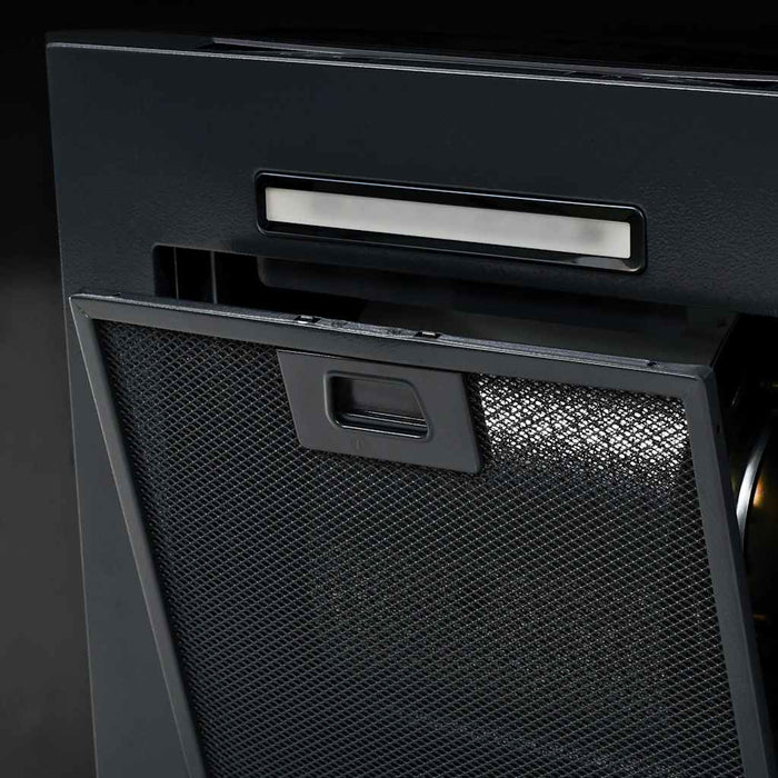 Cappa Aspirante a Muro Acciaio Inox 756 m³/h 60 cm Nera 50709