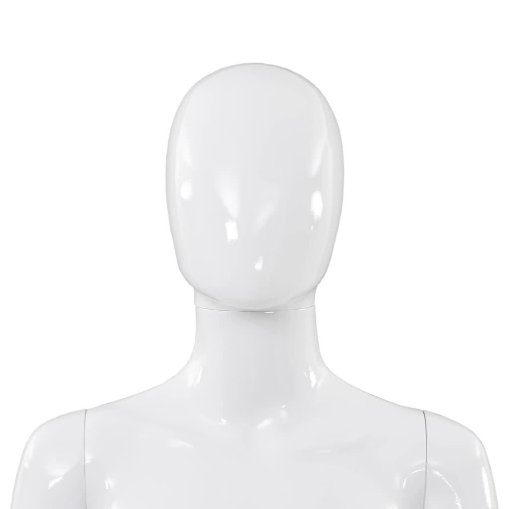 Manichino Donna Figura Intera Base in Vetro 175cm Bianco Lucido
