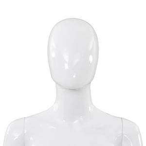 Manichino Donna Figura Intera Base in Vetro 175cm Bianco Lucido