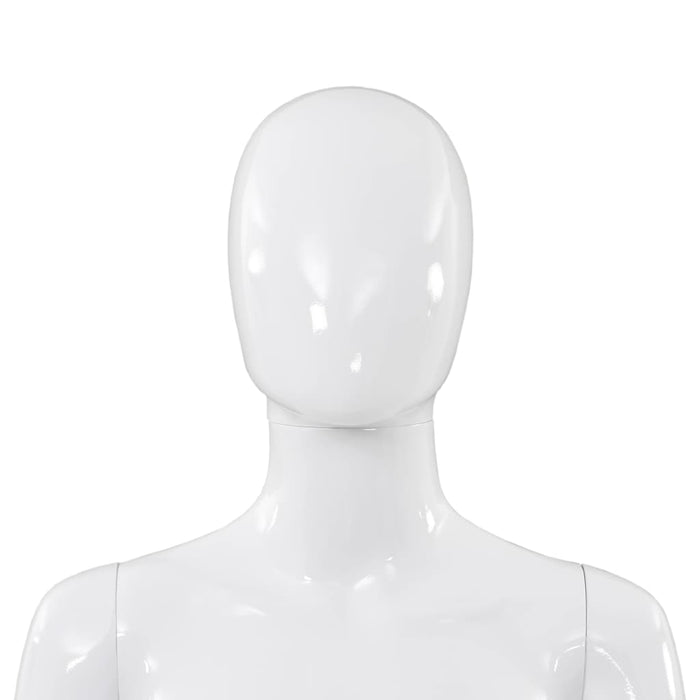 Manichino Donna Figura Intera Base in Vetro 175cm Bianco Lucido