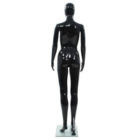 Manichino Donna Figura Intera Base in Vetro 175 cm Nero Lucido 142929