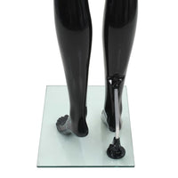 Manichino Donna Figura Intera Base in Vetro 175 cm Nero Lucido 142929