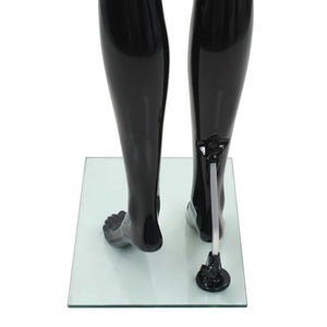 Manichino Donna Figura Intera Base in Vetro 175 cm Nero Lucido 142929