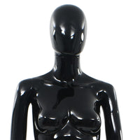 Manichino Donna Figura Intera Base in Vetro 175 cm Nero Lucido 142929