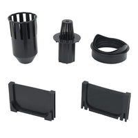 Set di tre canali di drenaggio in plastica 3 m nero 02_0003068
