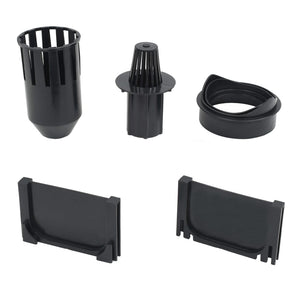 Set di tre canali di drenaggio in plastica 3 m nero 02_0003068