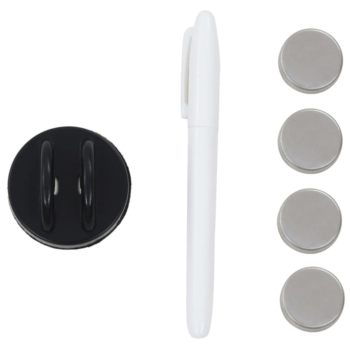 Lavagna Magnetica a Parete in Vetro 60x20 cm Nera