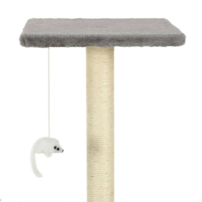 Albero per Gatti con Tiragraffi in Sisal 95 cm Grigio 170512