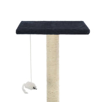 Albero per Gatti con Tiragraffi in Sisal 95 cm Blu Scuro cod mxl 6200