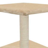Tiragraffi per gatti in nicchia peluche in sisal 55 cm beige 3702066
