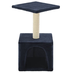 Albero per Gatti con Tiragraffi in Sisal 55 cm Blu Scuro 170541