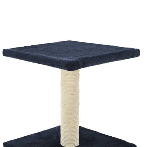 Albero per Gatti con Tiragraffi in Sisal 55 cm Blu Scuro 170541