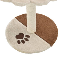 Albero per Gatti con Tiragraffi in Sisal 40 cm Beige e Marrone 170543