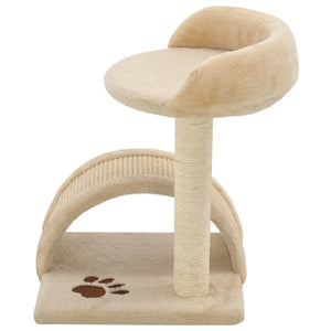 Albero per Gatti con Tiragraffi in Sisal 40 cm Beige e Marrone 170544