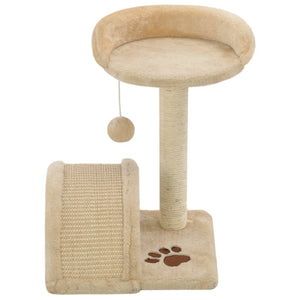 Albero per Gatti con Tiragraffi in Sisal 40 cm Beige e Marrone 170544