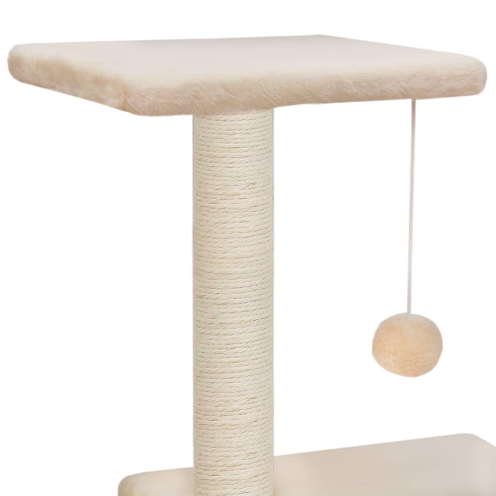Tiragraffi per gatti in nicchia peluche in sisal 65 cm beige 3702217