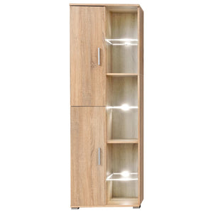 Parete Attrezzata Porta TV con Luci LED Rovere Sonoma 246029