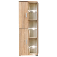 Parete Attrezzata Porta TV con Luci LED Rovere Sonoma 246029