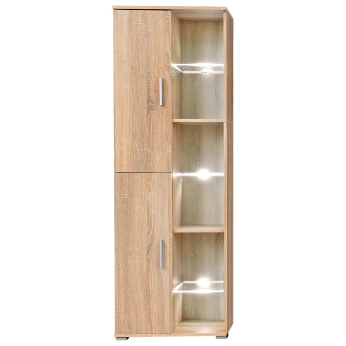 Parete Attrezzata Porta TV con Luci LED Rovere Sonoma 246029