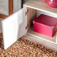 Set mobile TV 5 pcs Bianco e rovere di Sonoma 221 x 30 x 80 cm 246032