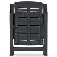 Set da Pranzo da Giardino 5 pz in Plastica Antracite 275084