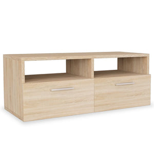 Mobile TV TV buffet dal design pratico 2 pz. Truciolare 95 cm Rovere 2502083