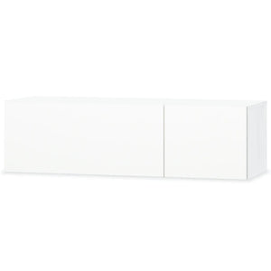 Mobili Porta TV 2 pz in Truciolato 120x40x34 cm Bianco Lucido