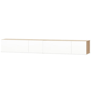 Mobili TV 2 pz Legno Multistrato 120x40x34 Bianco Lucido Roverecod mxl 81762