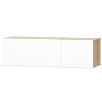 Mobili TV 2 pz Legno Multistrato 120x40x34 Bianco Lucido Roverecod mxl 81762
